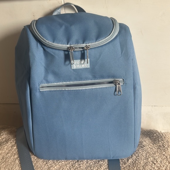 June Shine Insulated Cooler Backpack Blue Lunch Camping Outdoors - Picture 2 of 3